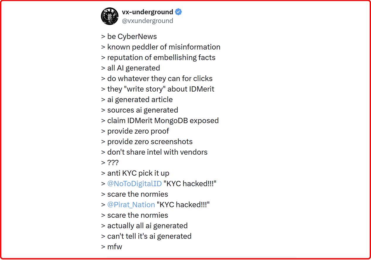 Fake IDMERIT Data Breach 2